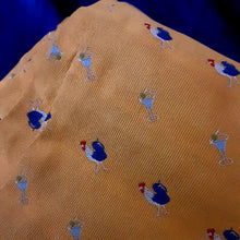 Load image into Gallery viewer, Cocktails and Cockerels Silk Dress Scarf