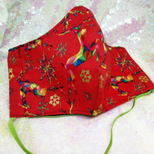 Load image into Gallery viewer, Handmade Christmas Rainbow Reindeer Facemask