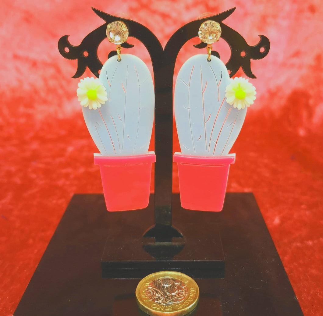 Supercute Acrylic Cactus Earrings