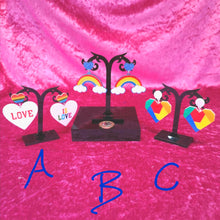 Load image into Gallery viewer, Funky acrylic rainbow earrings
