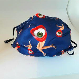 Freaky Eyeball Lips Facemask