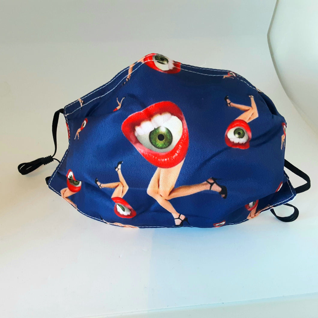 Freaky Eyeball Lips Facemask