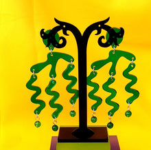 Load image into Gallery viewer, Abstract Green Earrings
