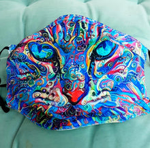 Load image into Gallery viewer, Psychedelic Cat Facemask
