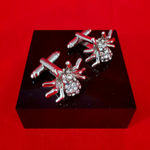Load image into Gallery viewer, Diamante Spider Cufflinks
