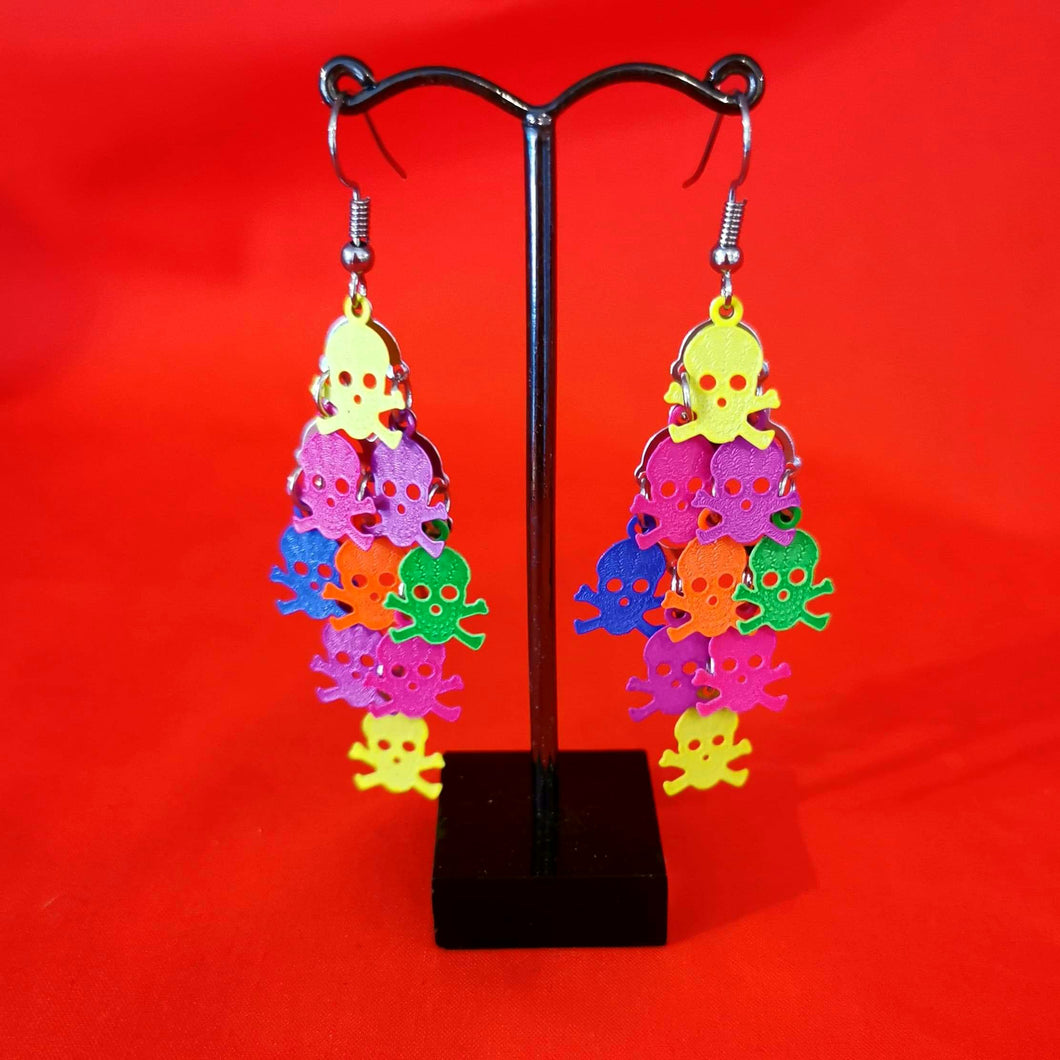 Neon Skull & Crossbone Earrings
