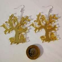 Load image into Gallery viewer, Spooky Tree Mirrored Earrings
