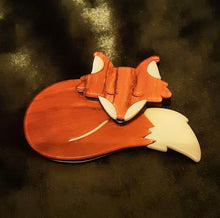 Load image into Gallery viewer, Sleeping Fox Brooch
