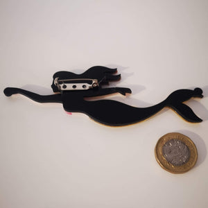 Golden Mermaid Brooch